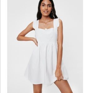 Nasty Gal Frill Shoulder Linen Mini Dress 💕